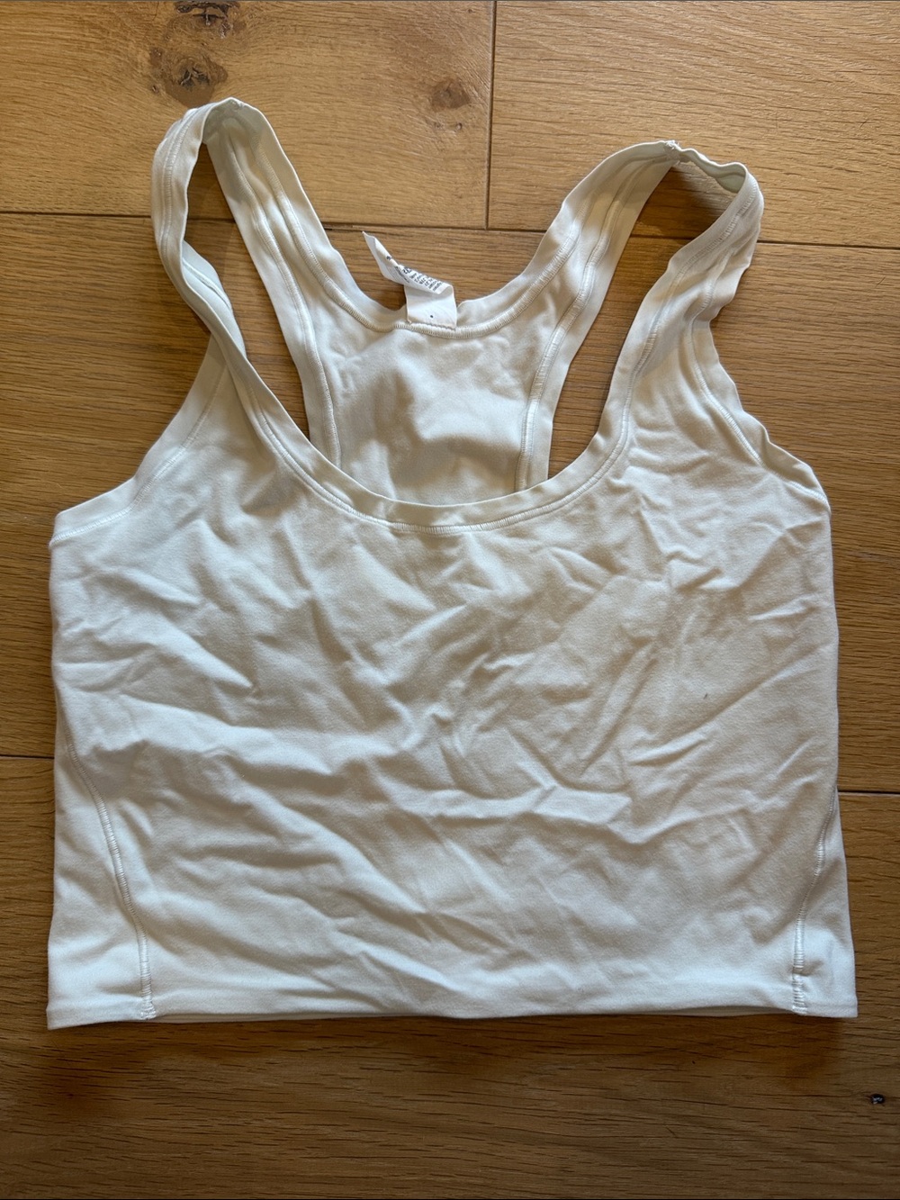 lululemon athletica White Racerback Crop Tank